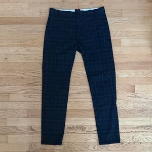 Zara Men's Navy Plaid Pants